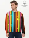 Мужской лонгслив базовый / РАДУЖНАЯ ГЕОМЕТРИЯ (P007_P004ooo2408061, P004ooo2408061)