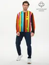 Мужской лонгслив базовый / РАДУЖНАЯ ГЕОМЕТРИЯ (P007_P004ooo2408061, P004ooo2408061)
