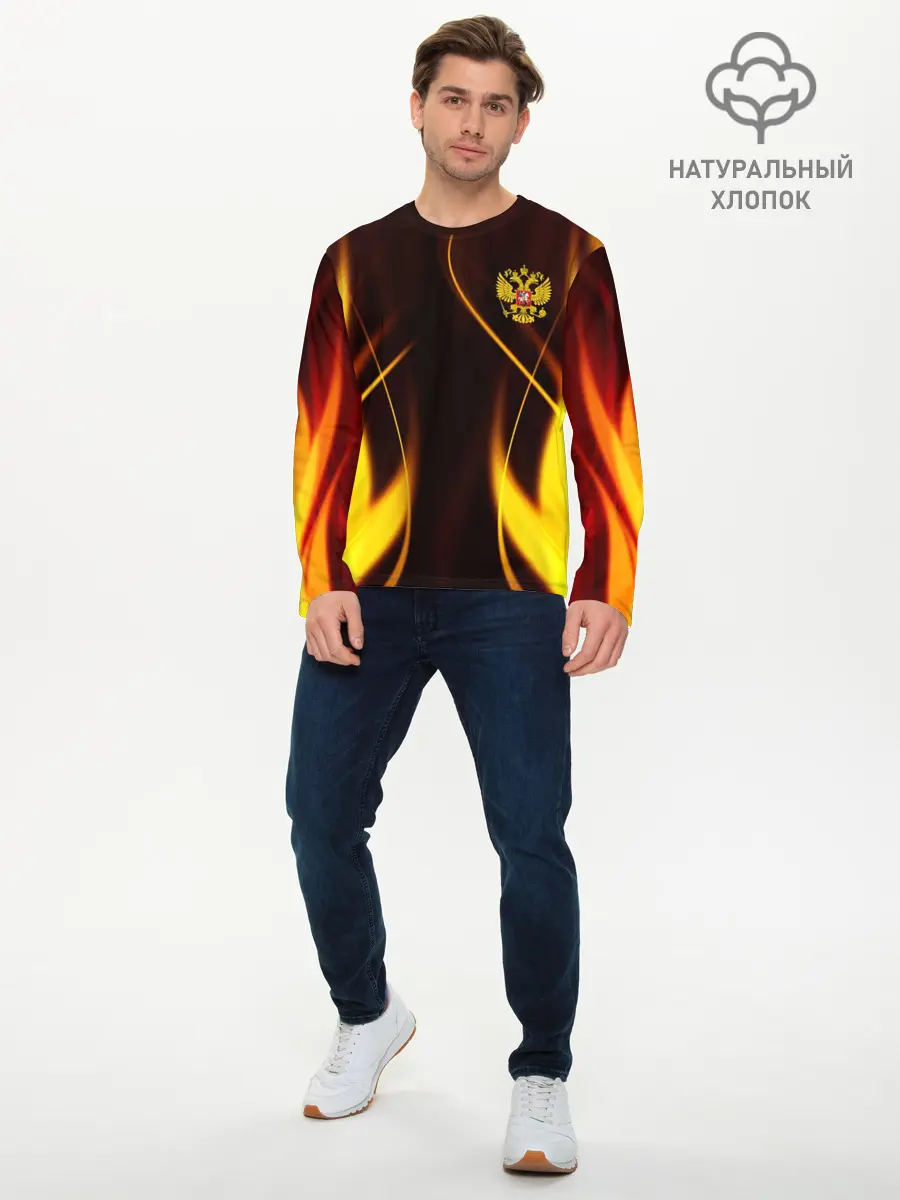 Мужской лонгслив базовый / Russian style | Русский стиль (P007_P004ooo2410913, P004ooo2410913)