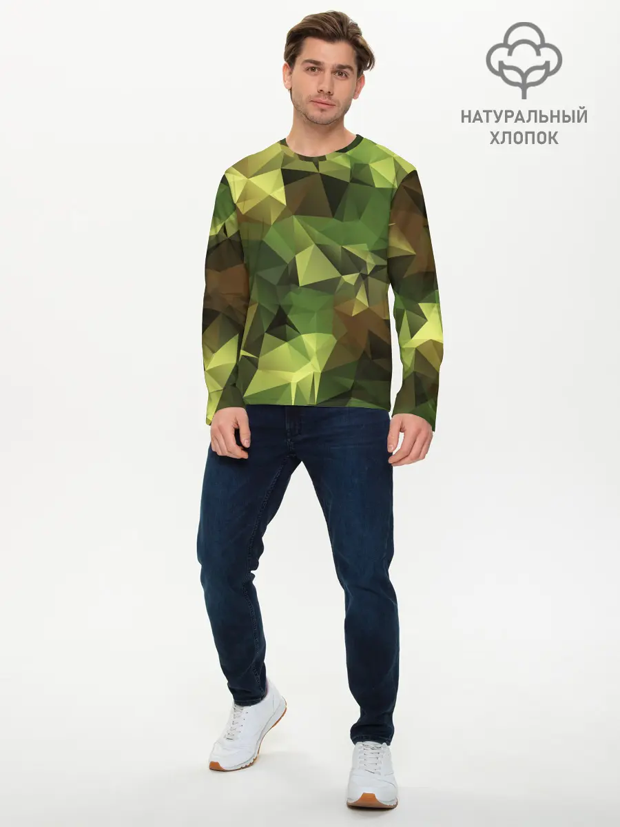 Мужской лонгслив базовый / МИЛИТАРИ (P007_P004ooo2449167, P004ooo2449167)