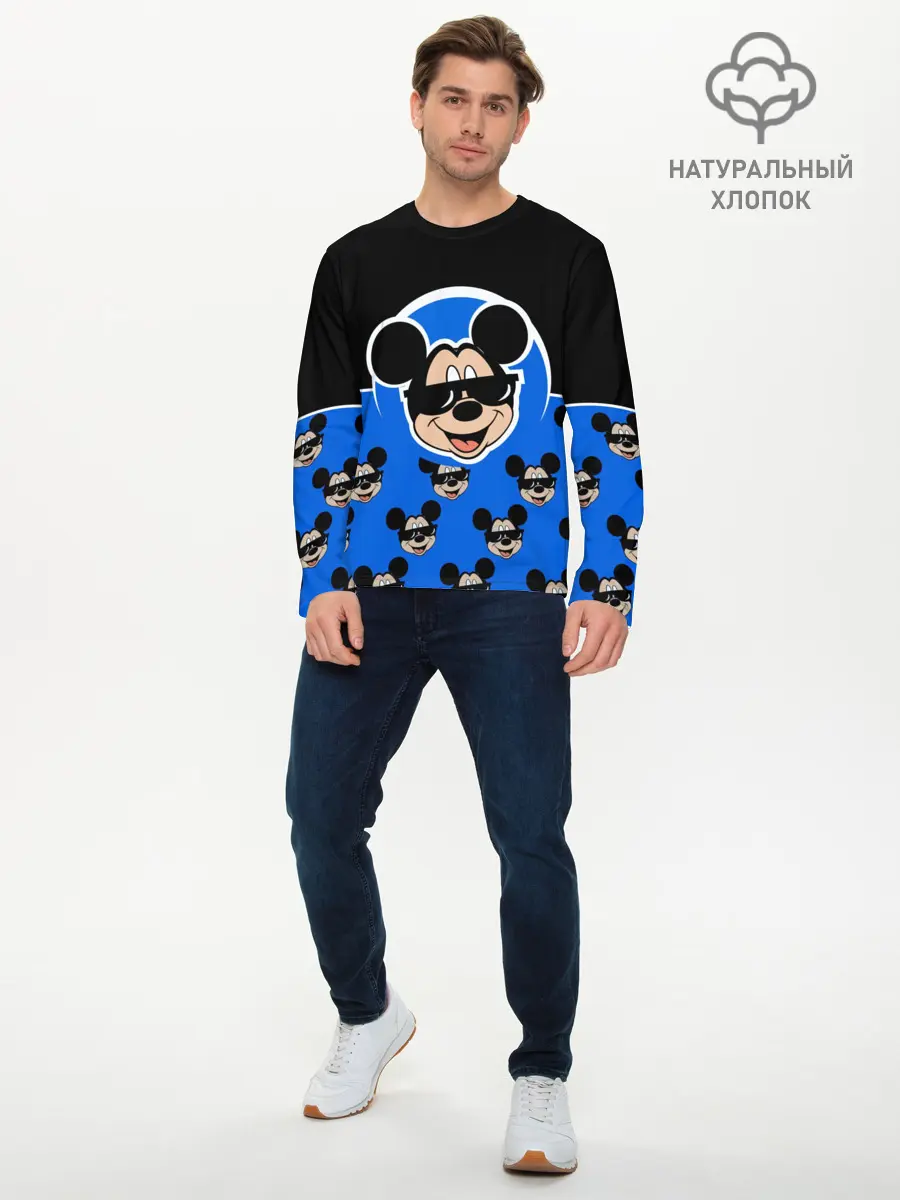 Мужской лонгслив базовый / Disney.Микки Маус (P007_P004ooo2452905, P004ooo2452905)