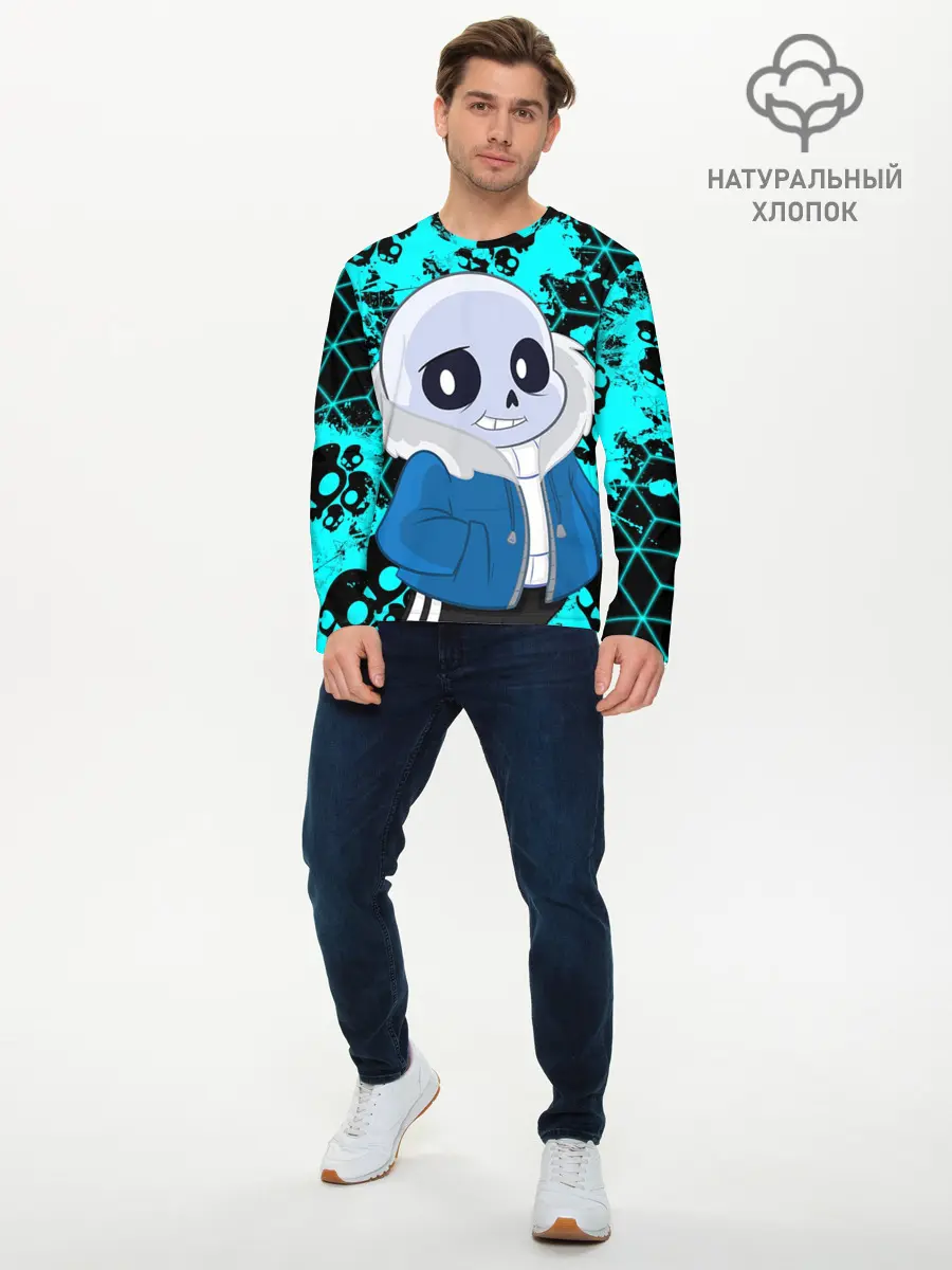 Мужской лонгслив базовый / Sans | Санс (P007_P004ooo2464215, P004ooo2464215)