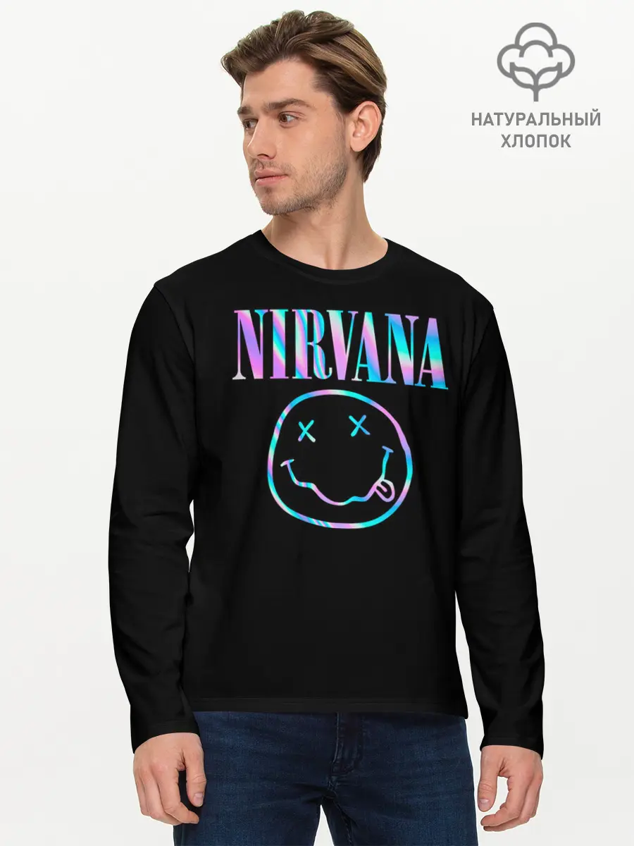 Мужской лонгслив базовый / Nirvana (P007_P004ooo2467585, P004ooo2467585)