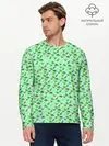 Мужской лонгслив базовый / dinosaurs green (P007_P004ooo2478921, P004ooo2478921)
