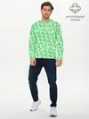 Мужской лонгслив базовый / dinosaurs green (P007_P004ooo2478921, P004ooo2478921)
