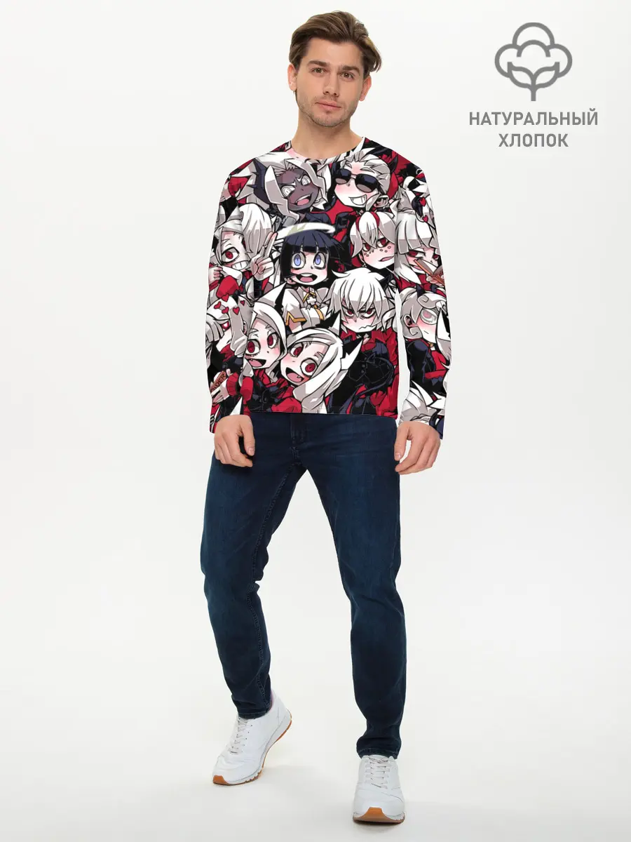Мужской лонгслив базовый / Helltaker (P007_P004ooo2486027, P004ooo2486027)