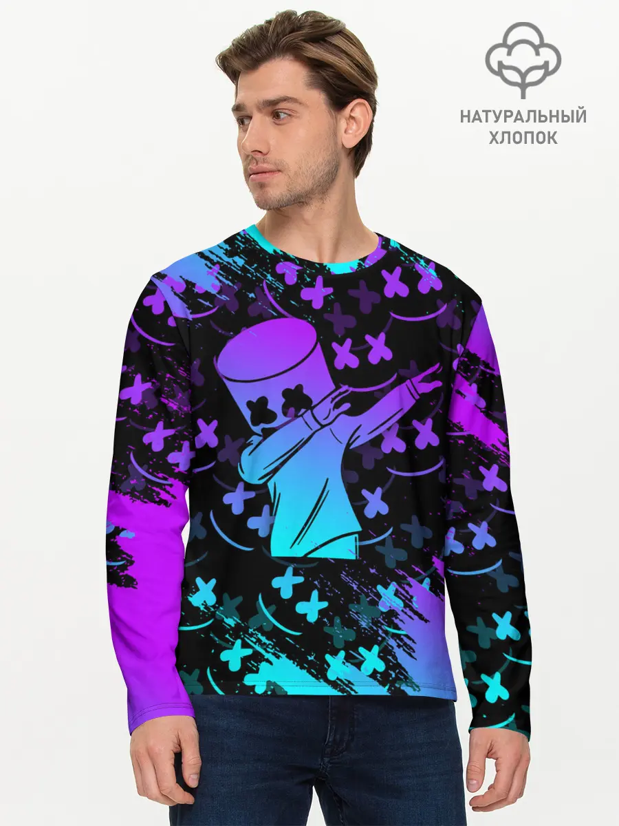 Мужской лонгслив базовый / FORTNITE x MARSHMELLO (P007_P004ooo2486855, P004ooo2486855)