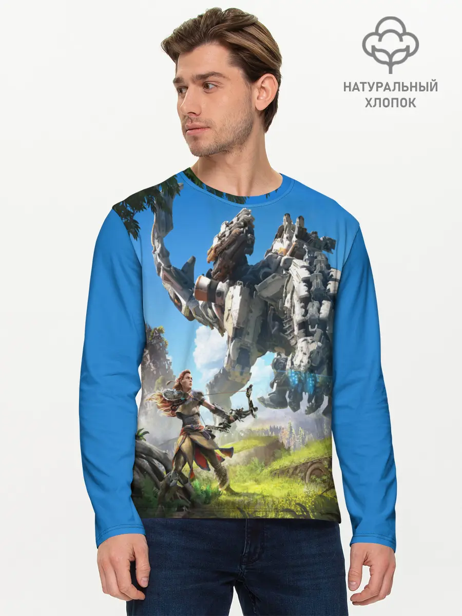 Мужской лонгслив базовый / HORIZON ZERO DAWN (P007_P004ooo2482309, P004ooo2482309)