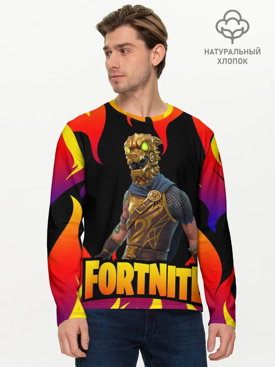 Мужской лонгслив базовый / Fortnite | Фортнайт (P007_P004ooo2491845, P004ooo2491845)
