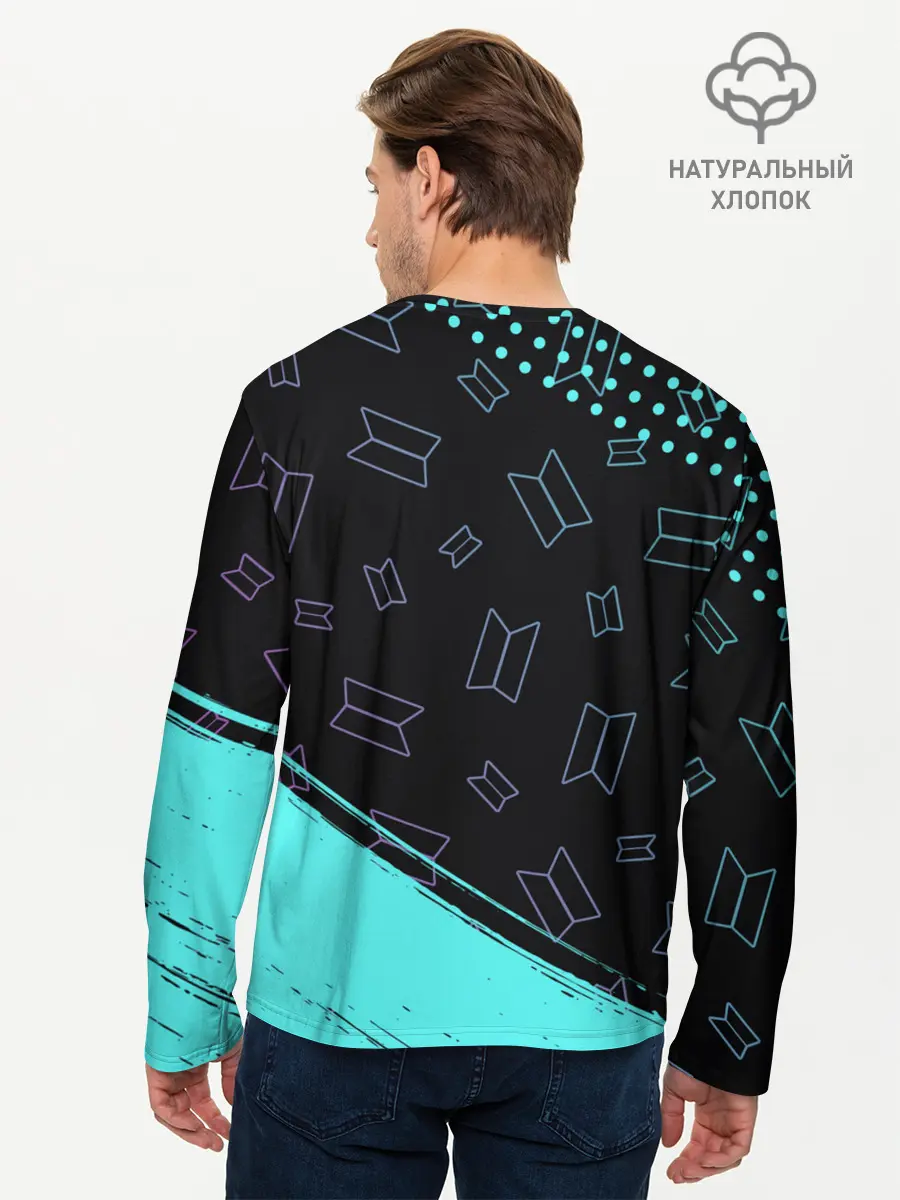 Мужской лонгслив базовый / BTS / БТС (P007_P004ooo2507605, P004ooo2507605)