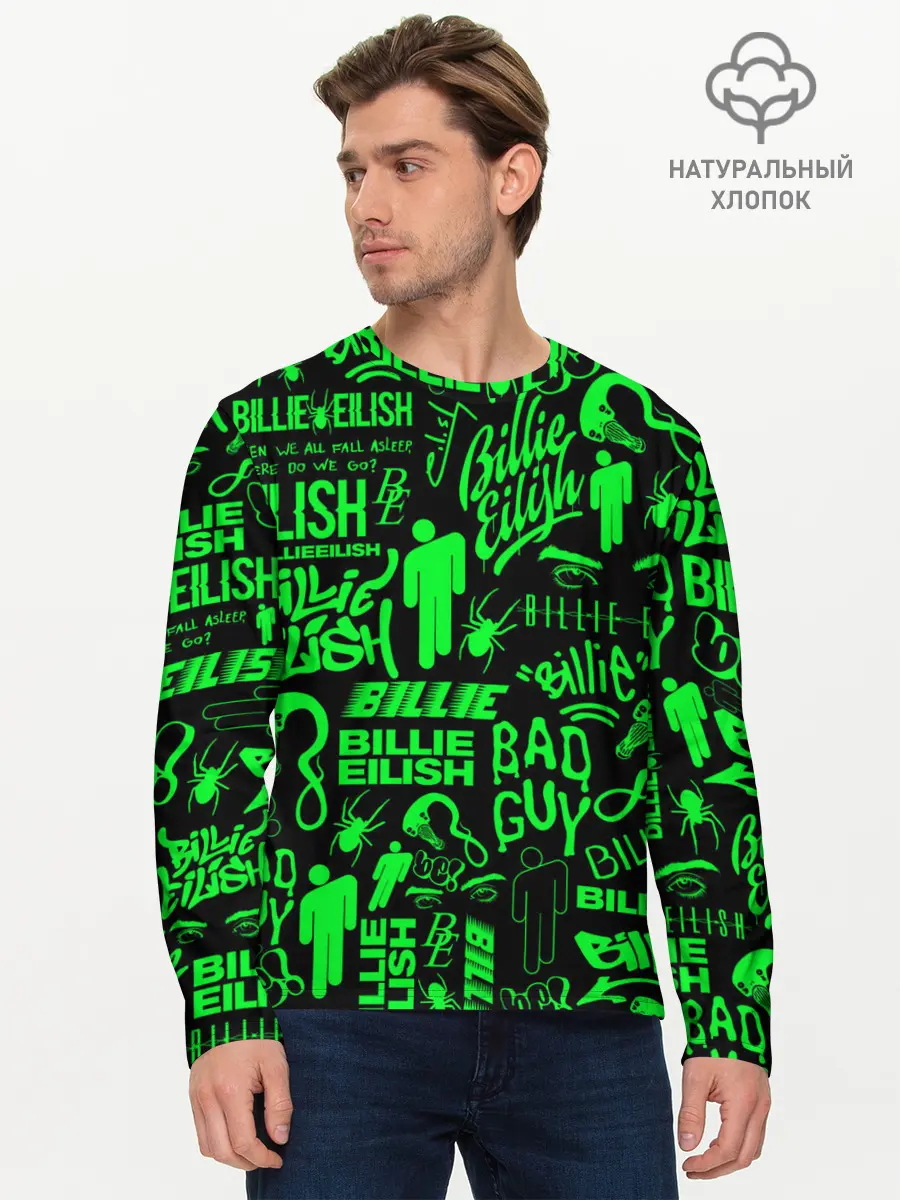 Мужской лонгслив базовый / BILLIE EILISH | БИЛЛИ АЙЛИШ (P007_P004ooo2509487, P004ooo2509487)
