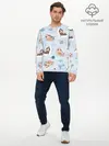 Мужской лонгслив базовый / Паттерн ленивец космос полет (P007_P004ooo2508647, P004ooo2508647)