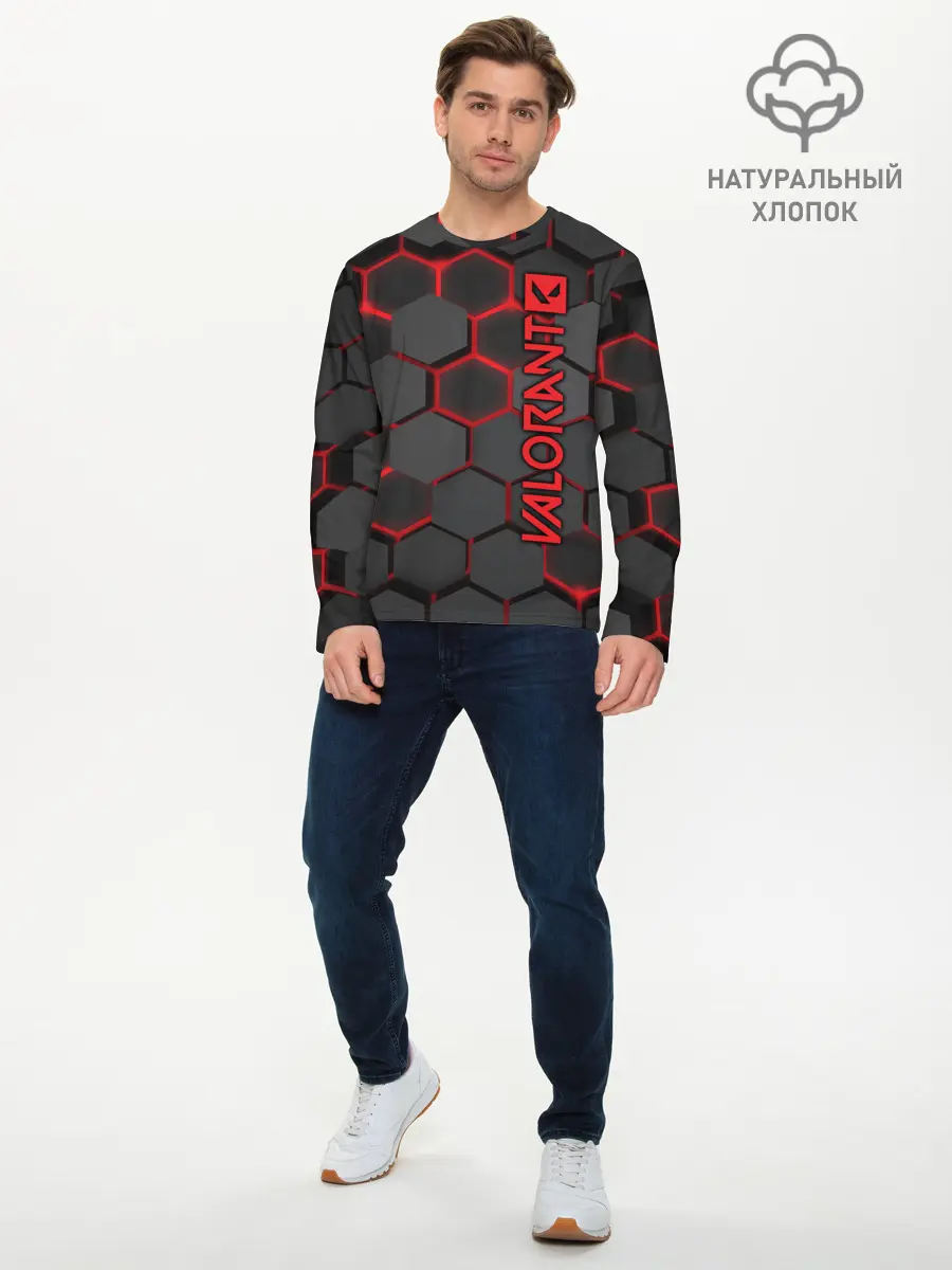 Мужской лонгслив базовый / Valorant (P007_P004ooo2514405, P004ooo2514405)