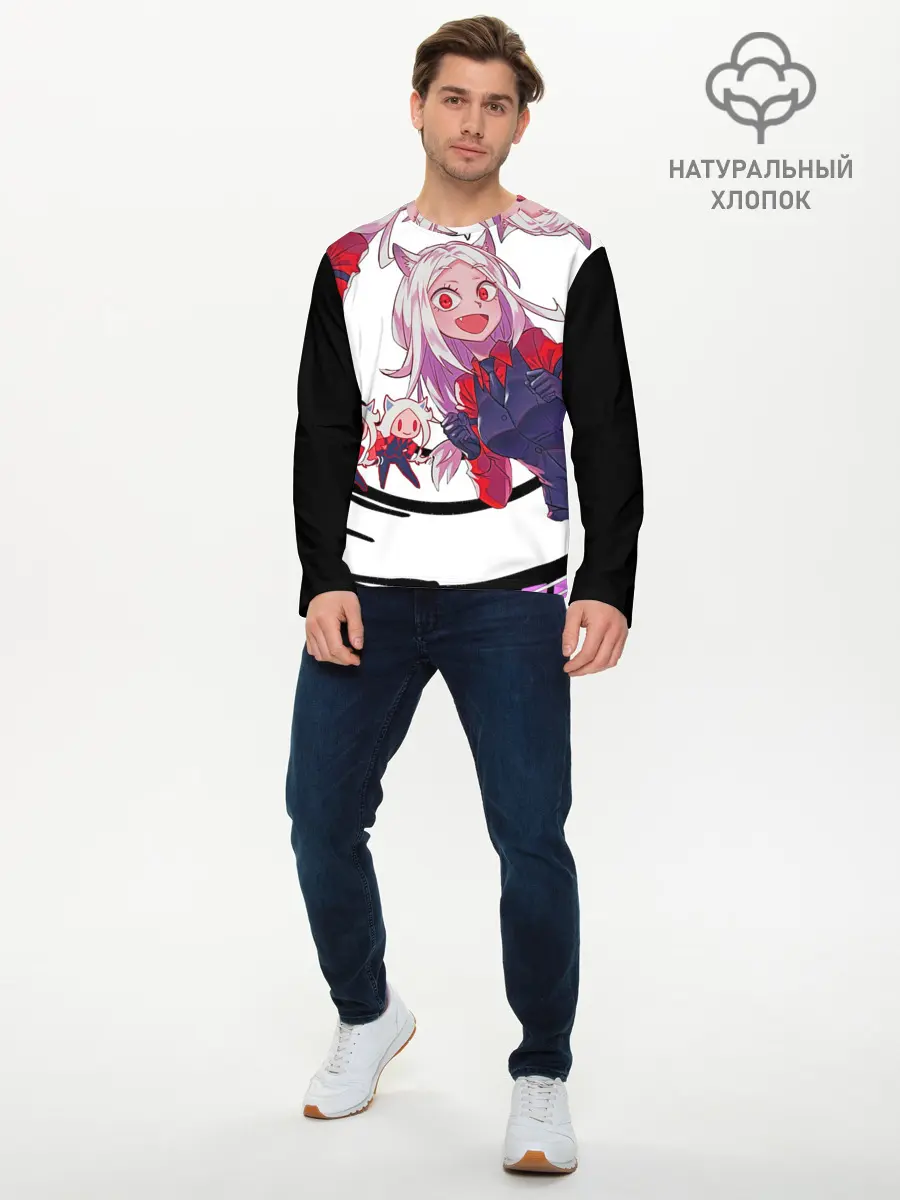 Мужской лонгслив базовый / Helltaker (P007_P004ooo2516655, P004ooo2516655)