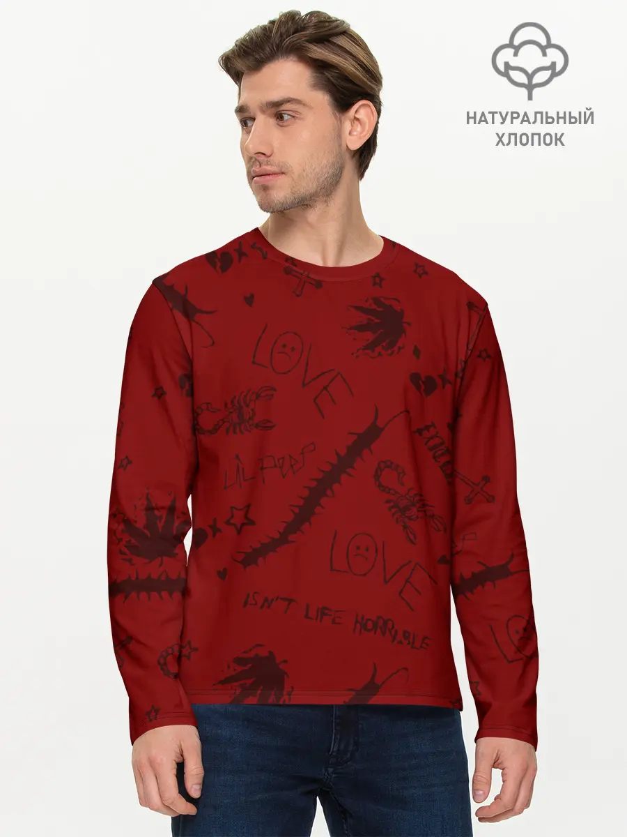 Мужской лонгслив базовый / LIL PEEP / ЛИЛ ПИП (P007_P004ooo2529783, P004ooo2529783)