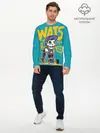 Мужской лонгслив базовый / Граффити Wats (P007_P004ooo2531941, P004ooo2531941)