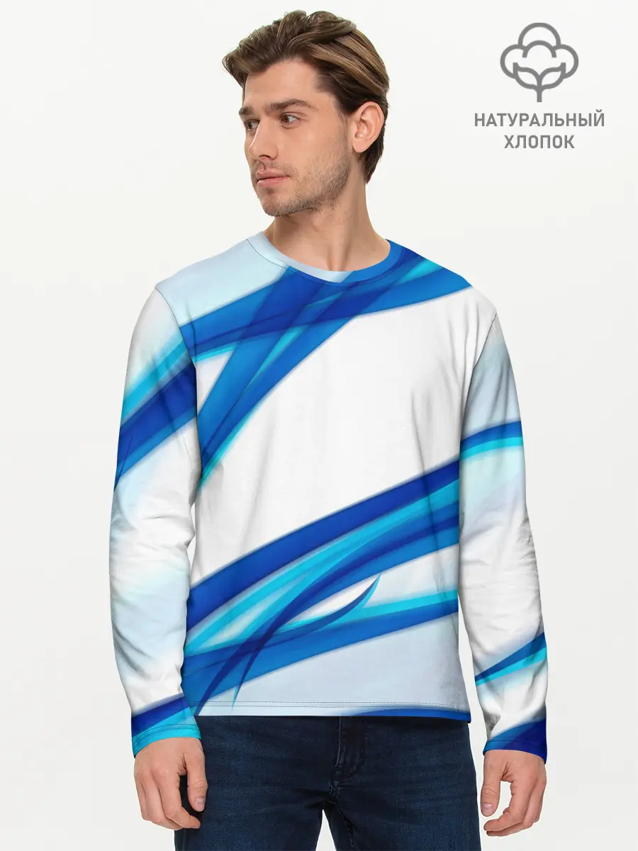 Мужской лонгслив базовый / STRIPES BLUE (P007_P004ooo2534027, P004ooo2534027)