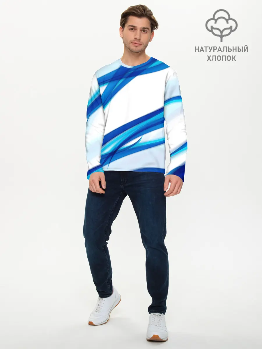 Мужской лонгслив базовый / STRIPES BLUE (P007_P004ooo2534027, P004ooo2534027)
