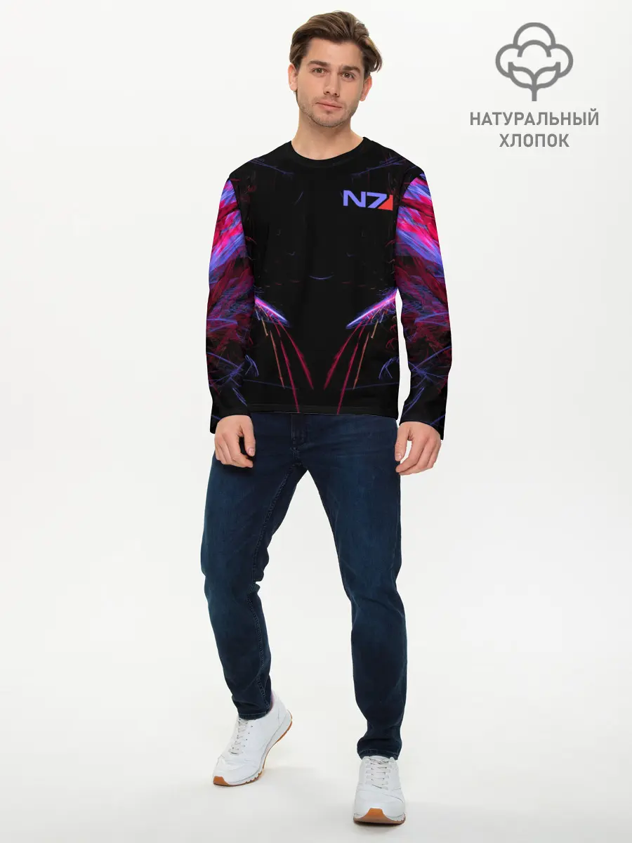 Мужской лонгслив базовый / N7 | Neon Style (P007_P004ooo2534879, P004ooo2534879)
