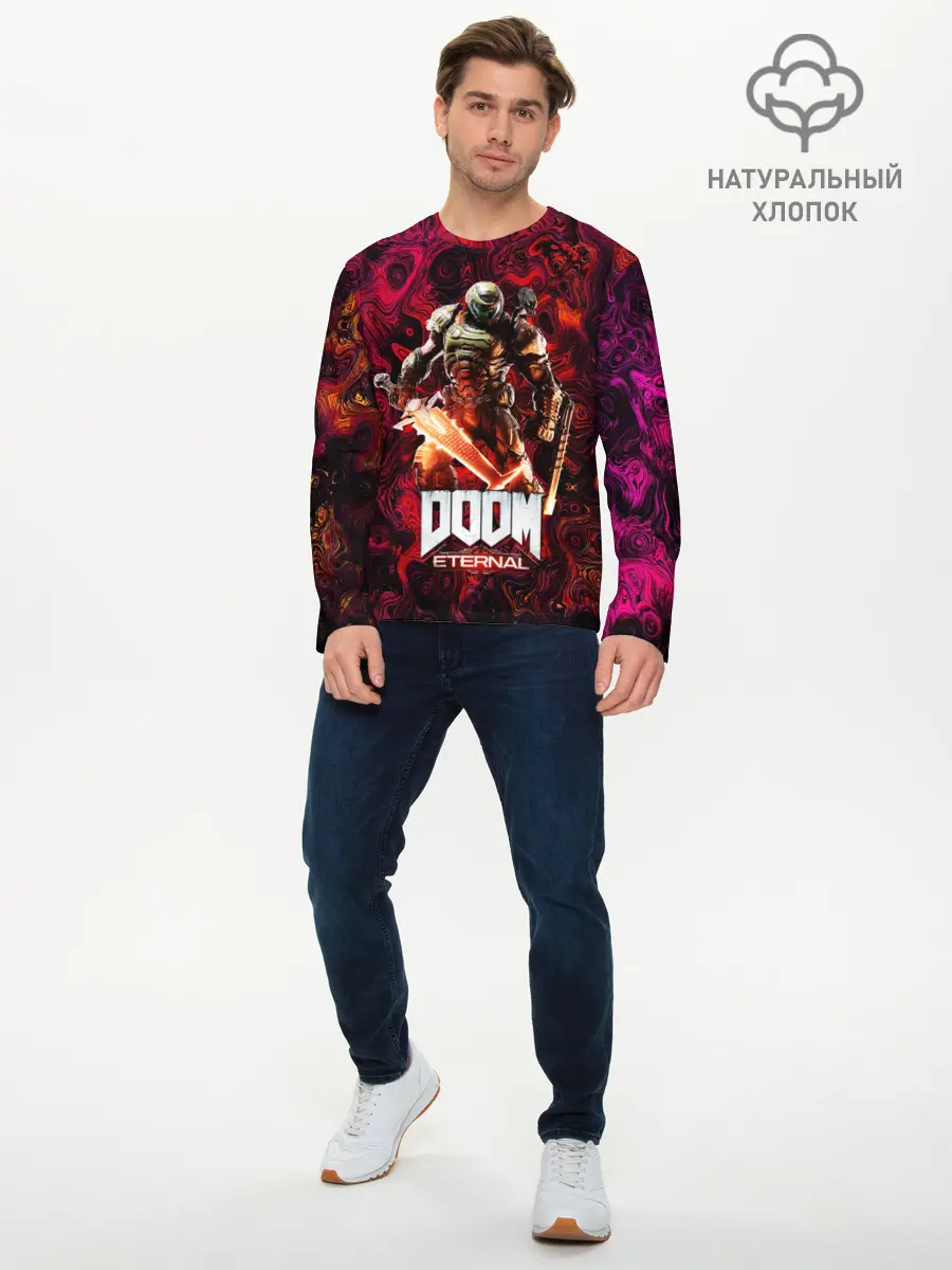 Мужской лонгслив базовый / Doom Eternal | Дум Этернал (P007_P004ooo2534935, P004ooo2534935)