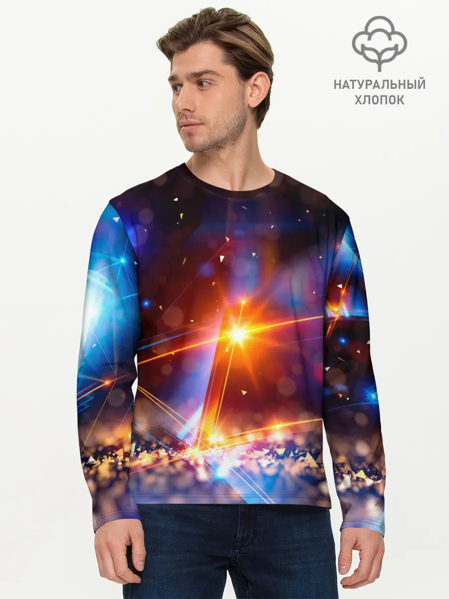 Мужской лонгслив базовый / geometry light (P007_P004ooo2536505, P004ooo2536505)