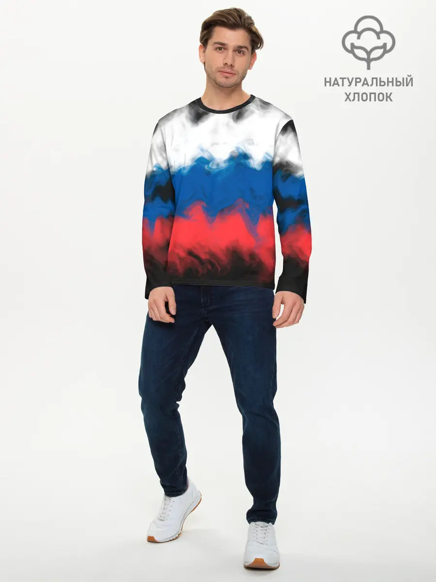 Мужской лонгслив базовый / Россия (P007_P004ooo2536657, P004ooo2536657)