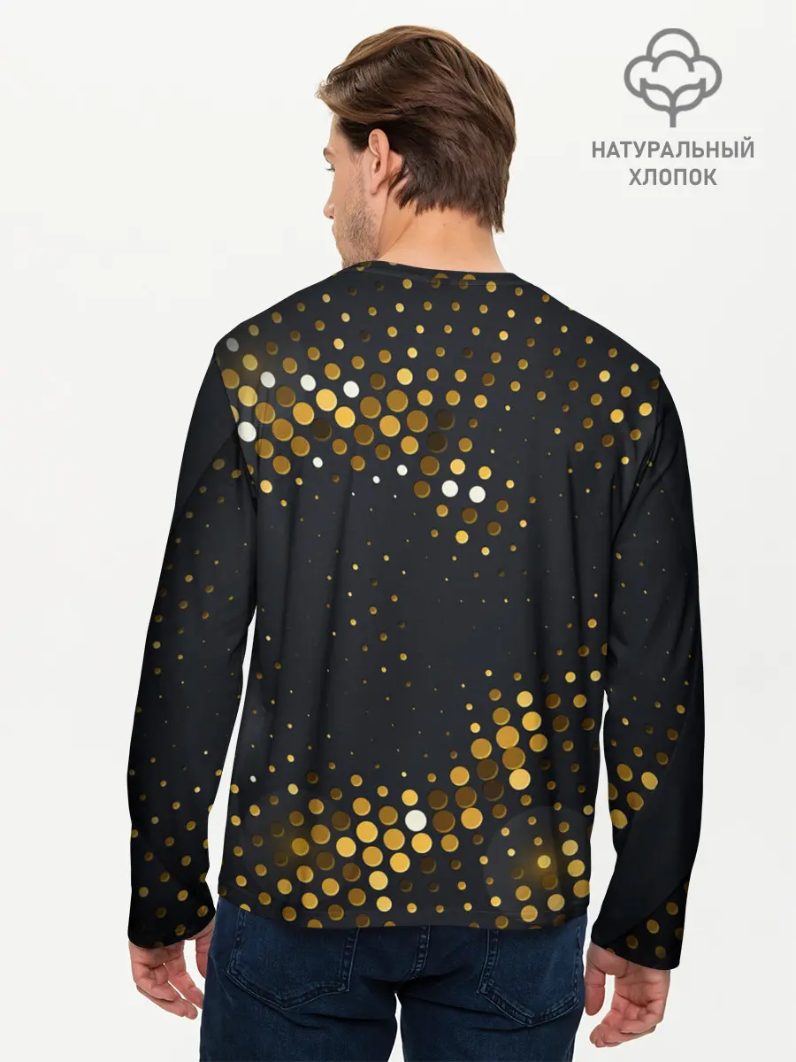 Мужской лонгслив базовый / black gold (P007_P004ooo2561863, P004ooo2561863)