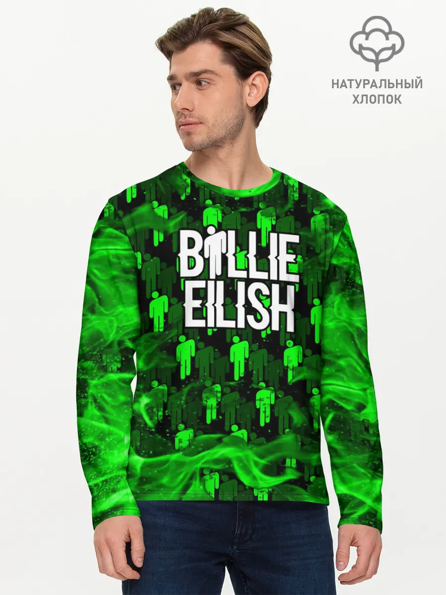 Мужской лонгслив базовый / BILLIE EILISH (P007_P004ooo2567875, P004ooo2567875)