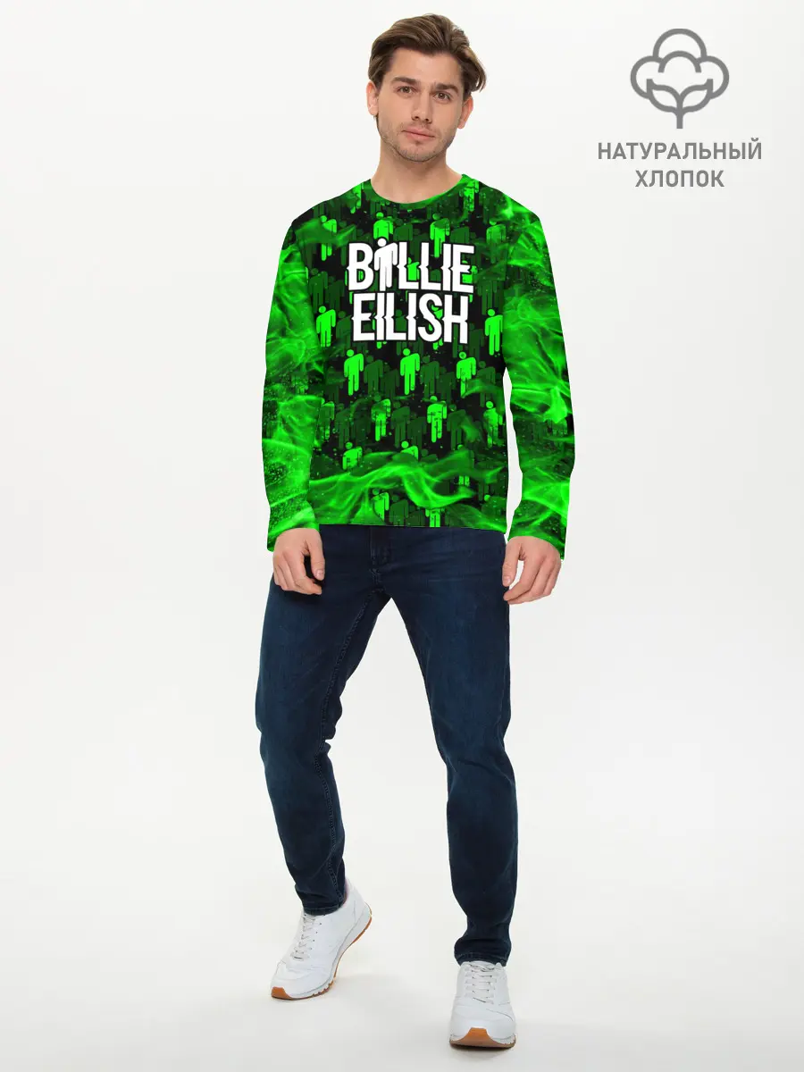 Мужской лонгслив базовый / BILLIE EILISH (P007_P004ooo2567875, P004ooo2567875)