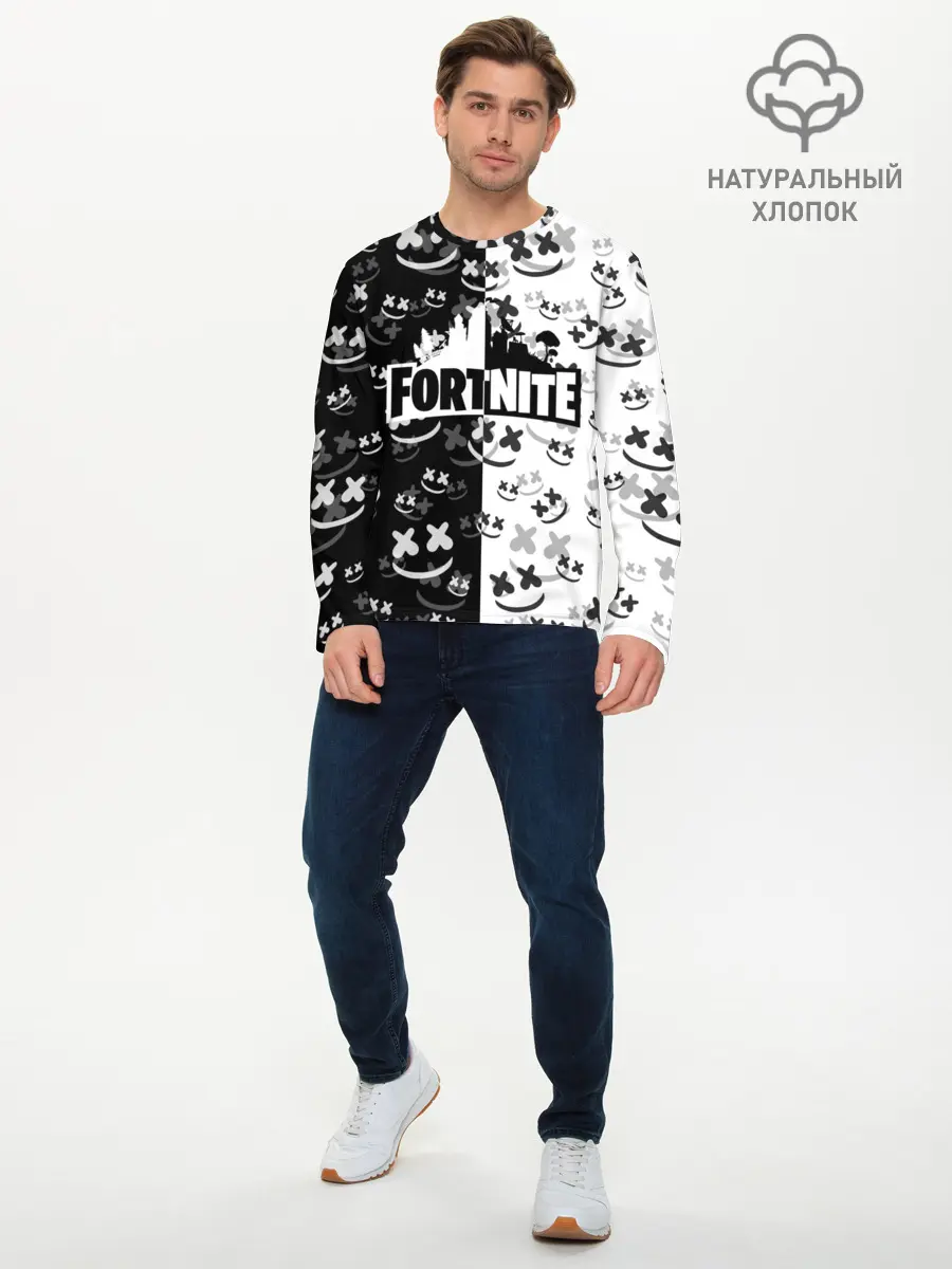 Мужской лонгслив базовый / FORTNITE | MARSHMELLO (P007_P004ooo2570035, P004ooo2570035)