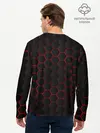 Мужской лонгслив базовый / 3D black & red (P007_P004ooo2569781, P004ooo2569781)