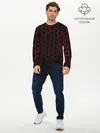 Мужской лонгслив базовый / 3D black & red (P007_P004ooo2569781, P004ooo2569781)