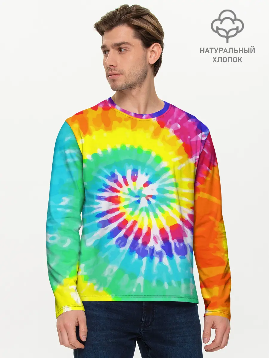 Мужской лонгслив базовый / TIE-DYE СТЕНА (P007_P004ooo2572757, P004ooo2572757)