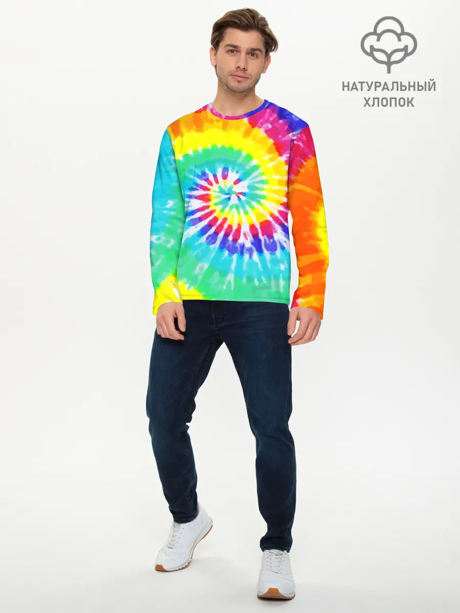 Мужской лонгслив базовый / TIE-DYE СТЕНА (P007_P004ooo2572757, P004ooo2572757)