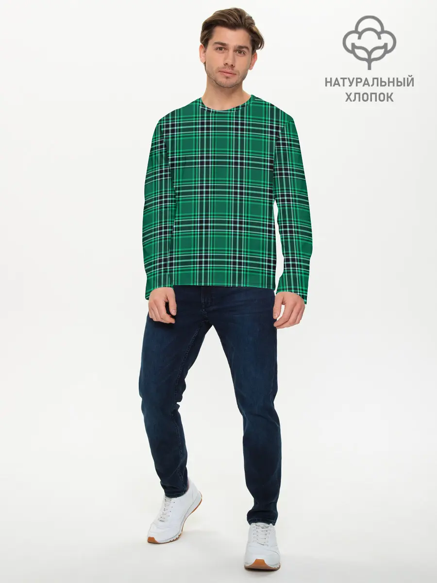 Мужской лонгслив базовый / The Gentlemen Green (P007_P004ooo2576797, P004ooo2576797)