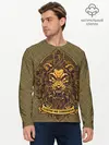 Мужской лонгслив базовый / Золотой лев на кресте (P007_P004ooo2577819, P004ooo2577819)