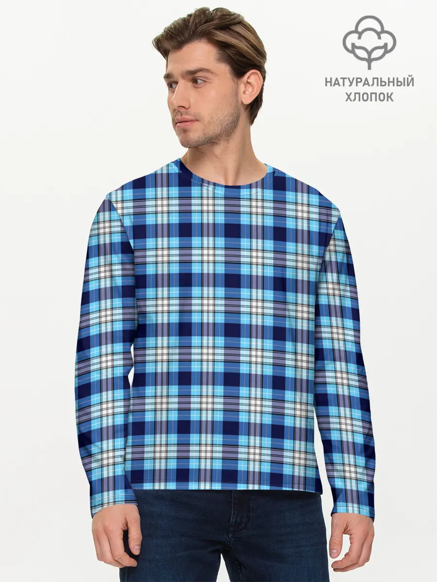 Мужской лонгслив базовый / The Gentlemen Blue (P007_P004ooo2576857, P004ooo2576857)
