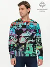 Мужской лонгслив базовый / ГЛИТЧ / GLITCH ЗАСТАВКА (P007_P004ooo2580739, P004ooo2580739)