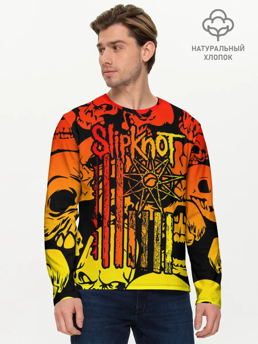 Мужской лонгслив базовый / Slipknot (P007_P004ooo2583363, P004ooo2583363)