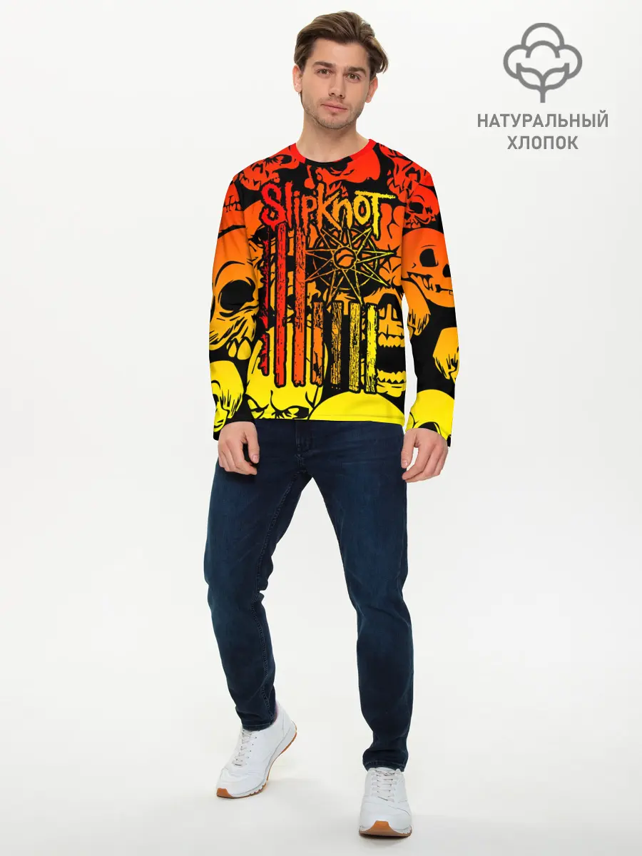 Мужской лонгслив базовый / Slipknot (P007_P004ooo2583363, P004ooo2583363)