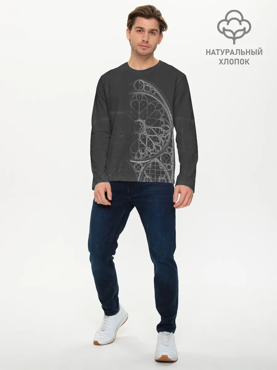 Мужской лонгслив базовый / архитектор (P007_P004ooo2582883, P004ooo2582883)