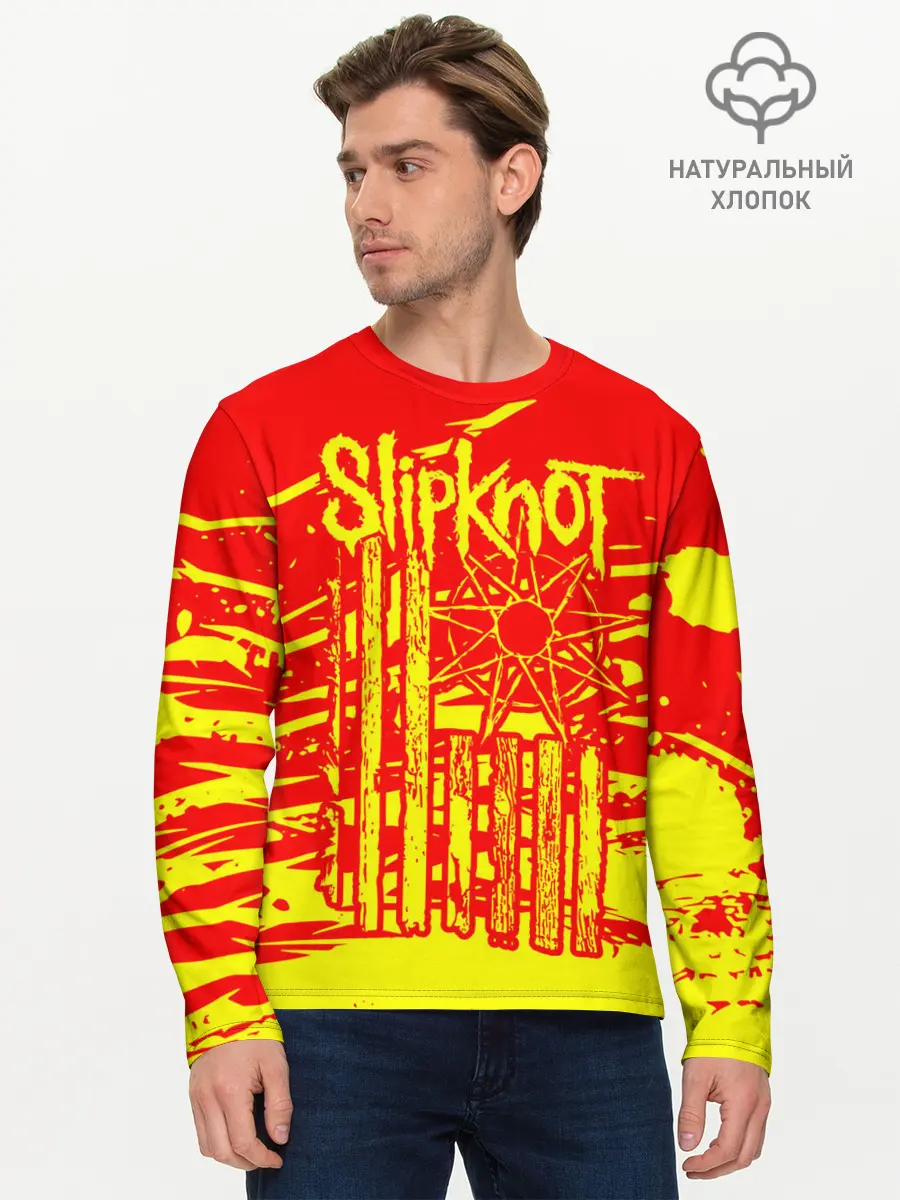 Мужской лонгслив базовый / Slipknot (P007_P004ooo2583103, P004ooo2583103)