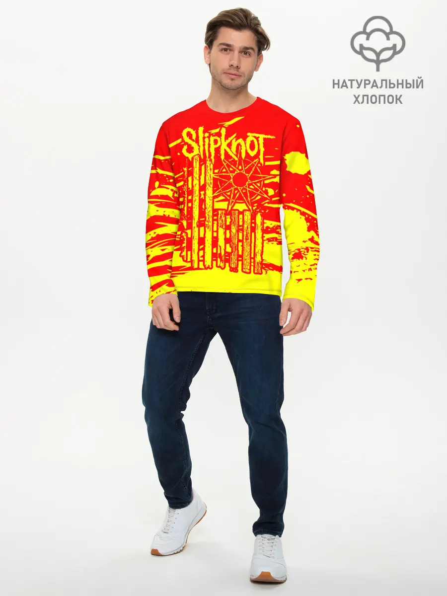 Мужской лонгслив базовый / Slipknot (P007_P004ooo2583103, P004ooo2583103)