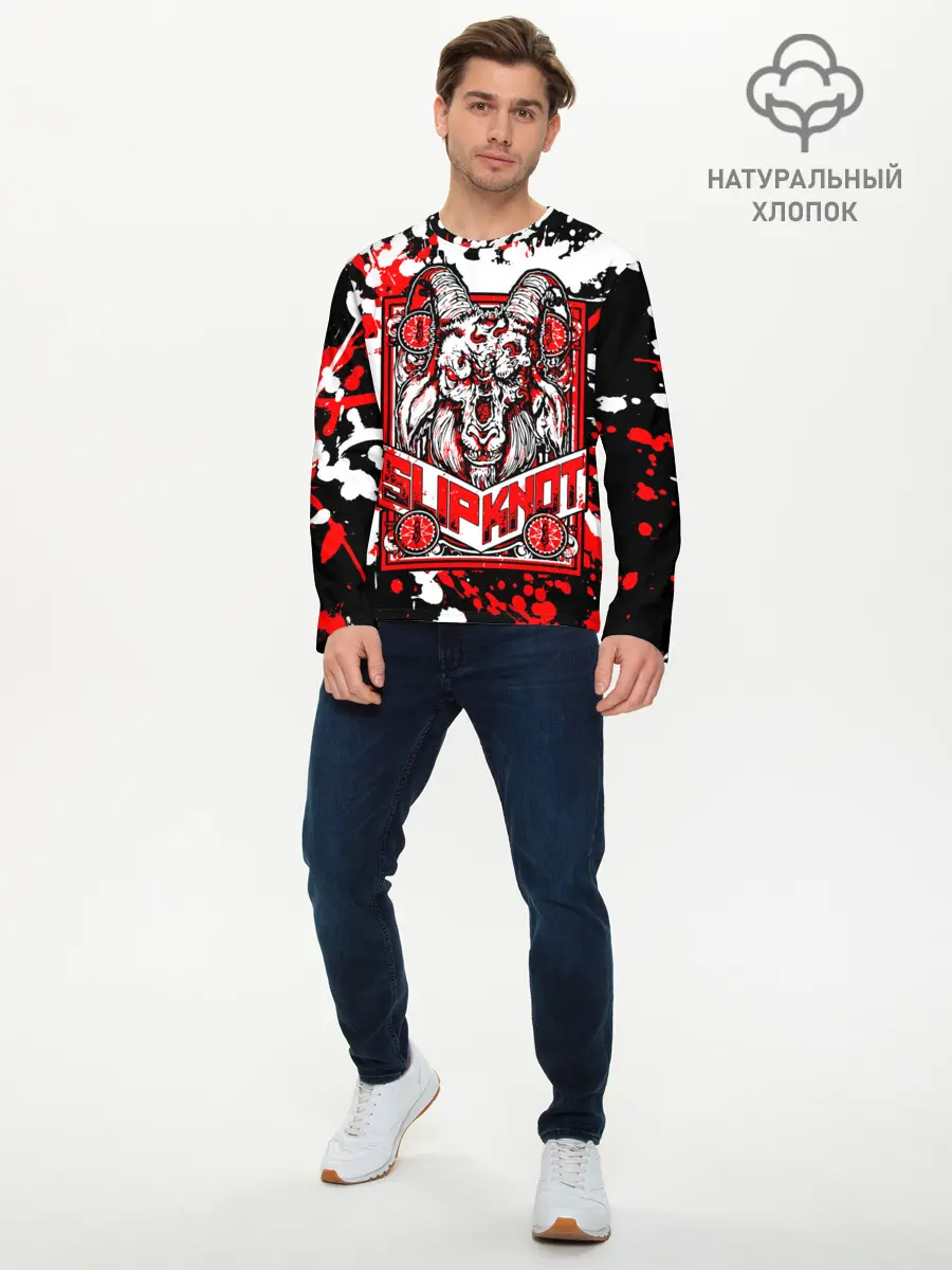 Мужской лонгслив базовый / Slipknot (P007_P004ooo2583215, P004ooo2583215)