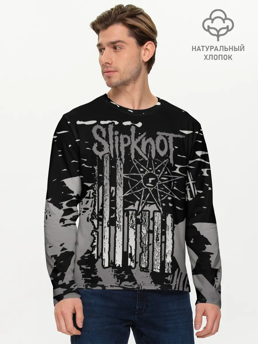 Мужской лонгслив базовый / Slipknot (P007_P004ooo2583325, P004ooo2583325)