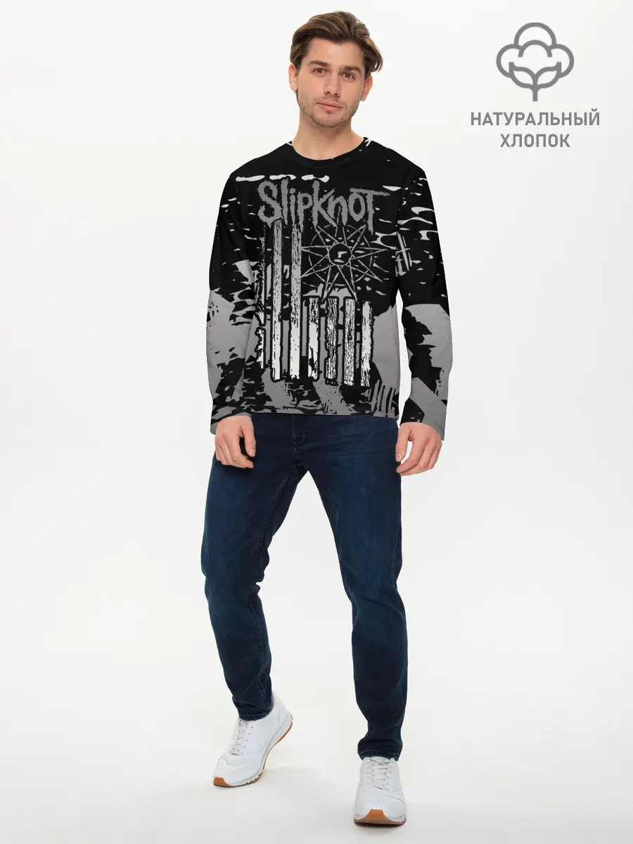 Мужской лонгслив базовый / Slipknot (P007_P004ooo2583325, P004ooo2583325)