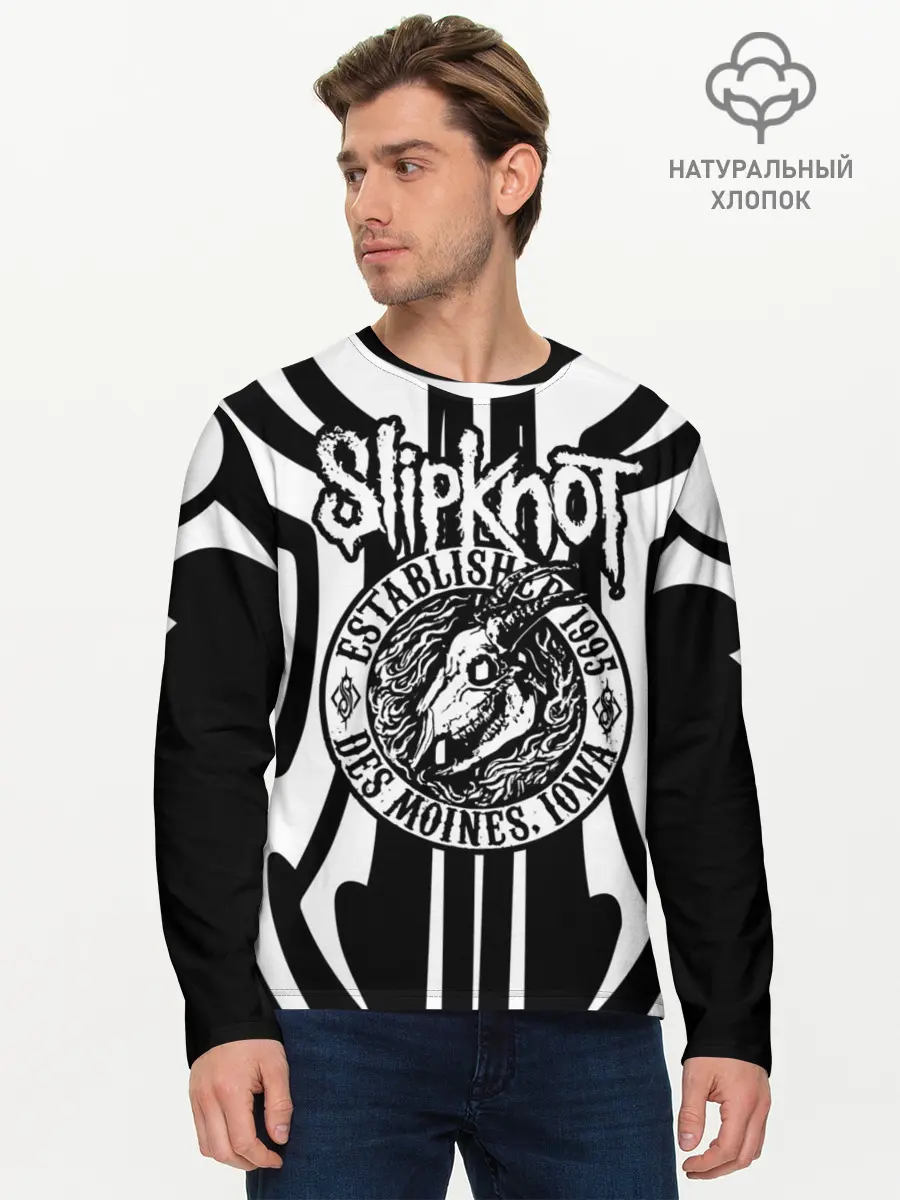 Мужской лонгслив базовый / Slipknot (P007_P004ooo2583343, P004ooo2583343)