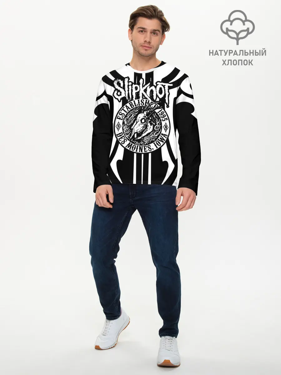 Мужской лонгслив базовый / Slipknot (P007_P004ooo2583343, P004ooo2583343)