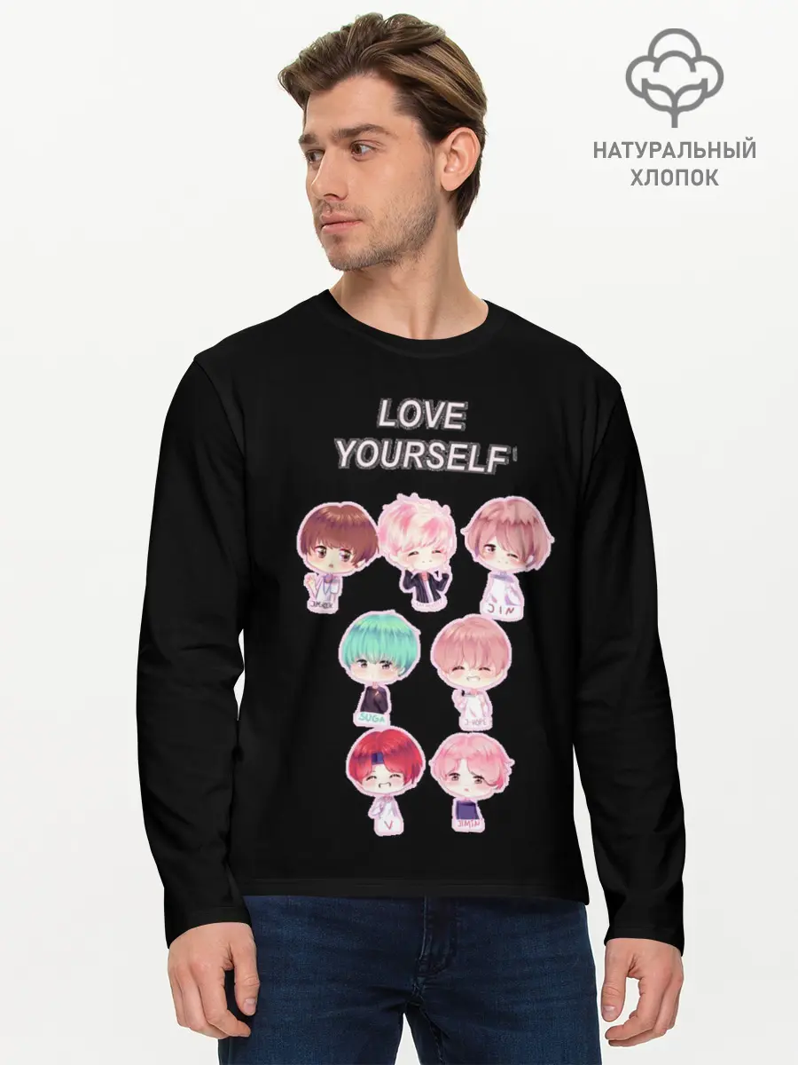 Мужской лонгслив базовый / BTS Love Yourself (P007_P004ooo2582179, P004ooo2582179)