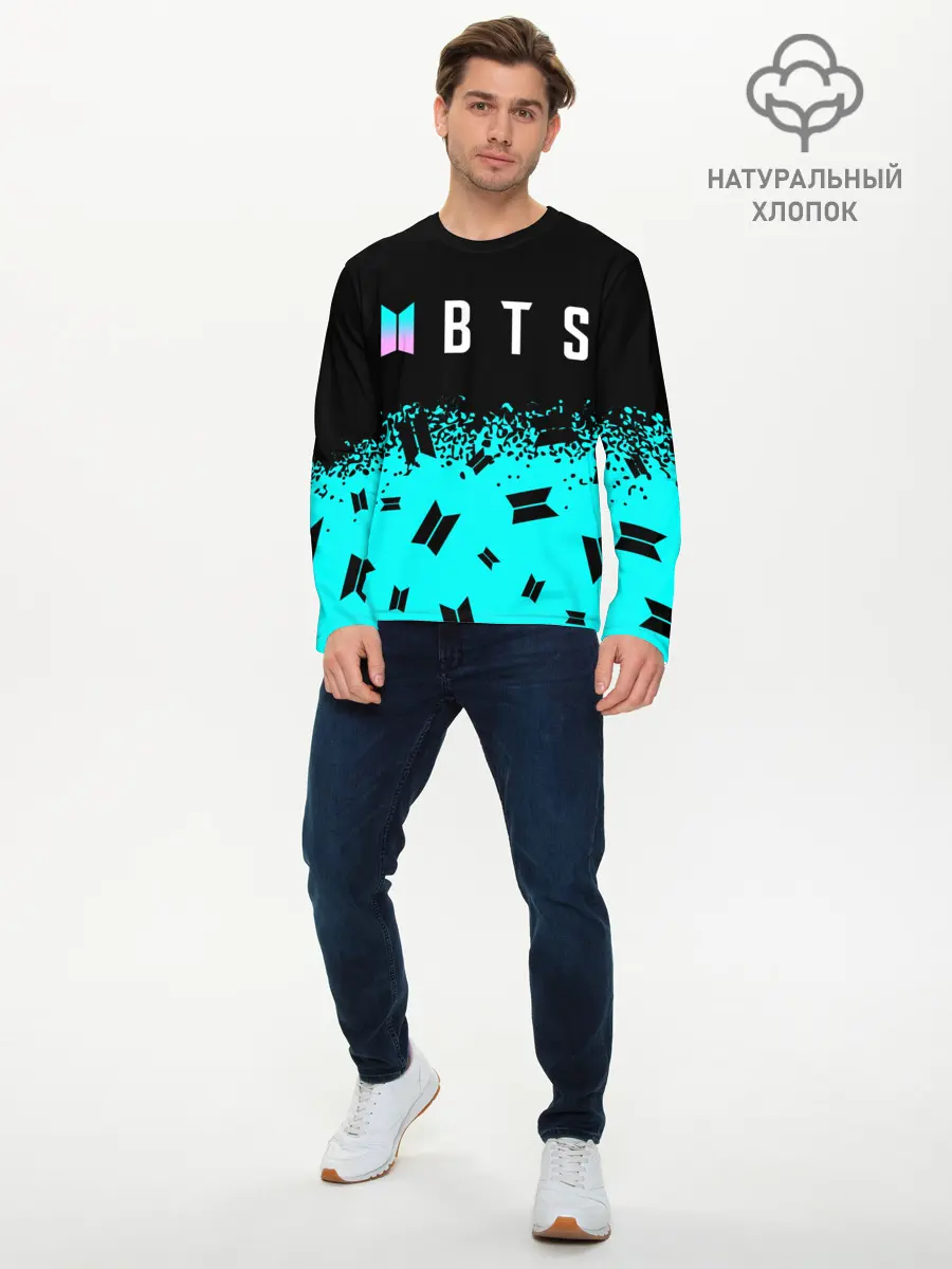 Мужской лонгслив базовый / BTS / БТС (P007_P004ooo2586435, P004ooo2586435)